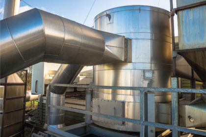 Example of an industrial installation for waste heat recovery via heat recovery systems
